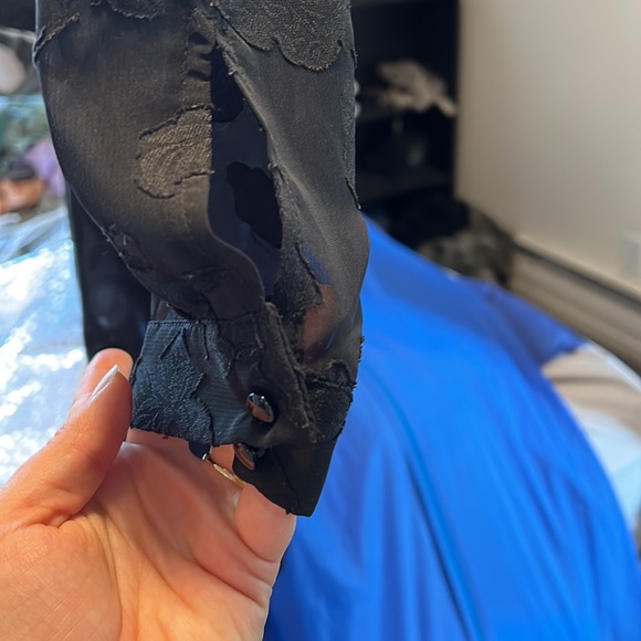 See through black flower printed dress - Picture 4 of 4